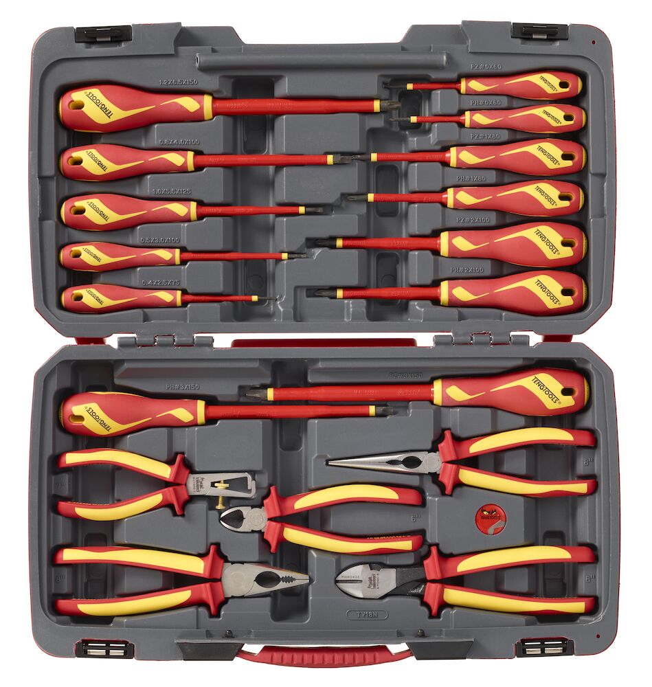 MECCA PRO Insulated Screwdriver & Plier Set 18 Pieces TengTools